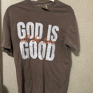 God is Good Brown Graphic T-Shirt Medium